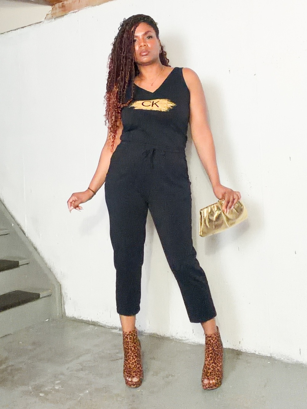 Calvin Klein Black Tailored Jumpsuit with Sleeveless Design, S